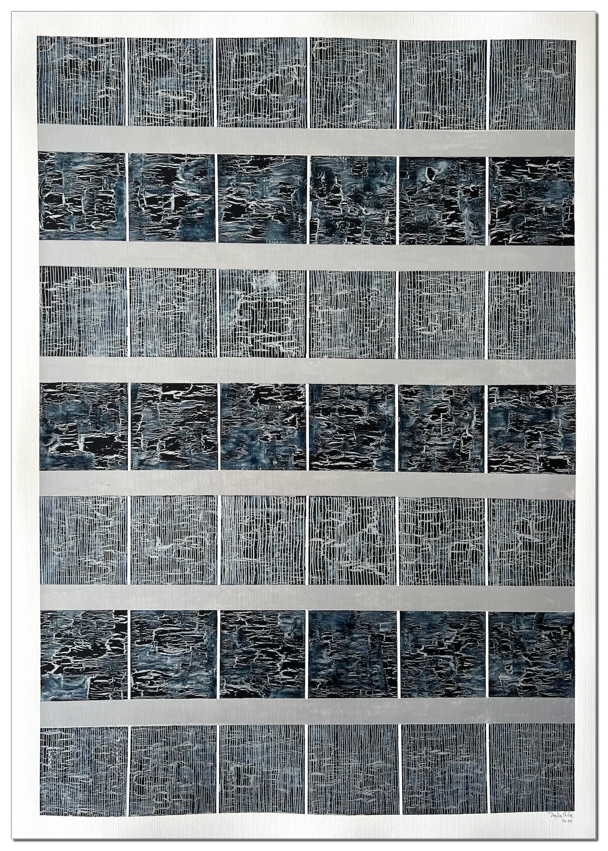 TIN (2024) by M. da Silva - Geometric Abstraction series, acrylic on paper